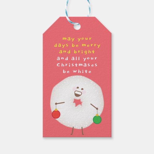 粉砂糖ドーナツクリスマス ギフトタグ (正面)