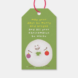 粉砂糖ドーナツクリスマス ギフトタグ