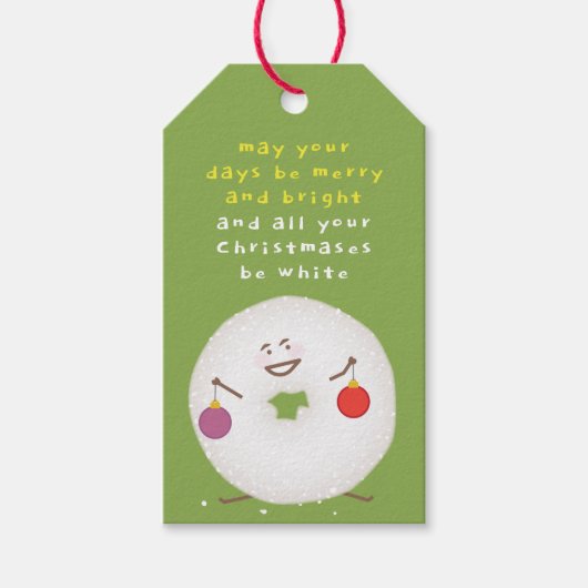 粉砂糖ドーナツクリスマス ギフトタグ (正面)