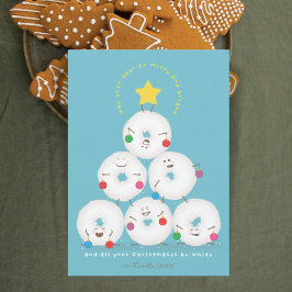 粉砂糖ドーナツ木クリスマス シーズンカード