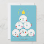 粉砂糖ドーナツ木クリスマス シーズンカード (正面)