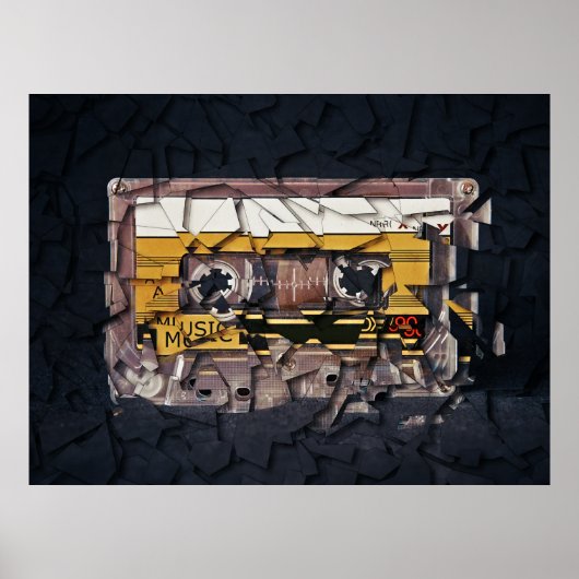 粉砕されたカセットテープ ポスター (正面)