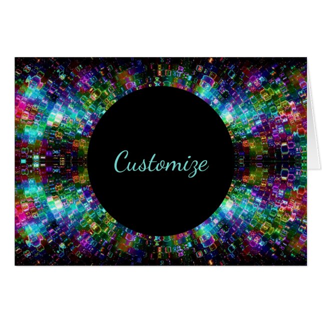 粉砕されたガラスのスパイラルカード (正面横)