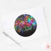 粉砕されたガラスのスパイラルステッカー2 ラウンドシール (封筒)