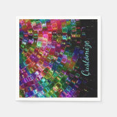 粉砕されたガラスのスパイラルナプキン スタンダードカクテルナプキン (正面)