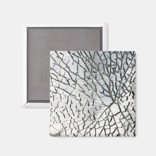 粉砕されたガラスのテクスチャ マグネット (正面/裏面)