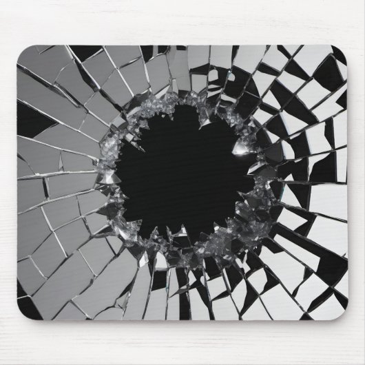 粉砕されたガラスの破片 マウスパッド (正面)