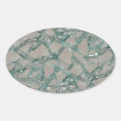 粉砕されたガラスの背フェイク景() 楕円形シール (正面)