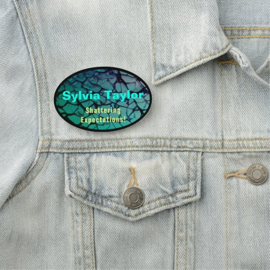 粉砕されたガラス名タグ 名札 (インサイチュ)