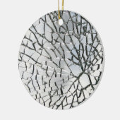 粉砕されたガラス質 セラミックオーナメント (左)