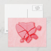 粉砕されたキャンディハート ポストカード (正面/裏面)