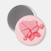 粉砕されたキャンディハート マグネット (正面/裏面)