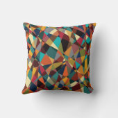 粉砕されたジオメトリの中世モダンの抽象芸術 クッション (裏面)