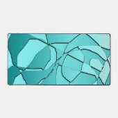 粉砕されたティール（緑がかった色） デスクマット (正面)