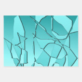 粉砕されたティール（緑がかった色） ラッピングペーパーシート (正面2)