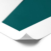 粉砕されたティール（緑がかった色）美しい ポスター (角)