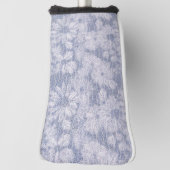 粉砕されたデイジー粉末青色でテクスチャ付きレリーフ、 浮き彫り ゴルフヘッドカバー (回転90)