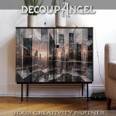 粉砕されたニューヨークのスカイライン – デコページ –  薄葉紙