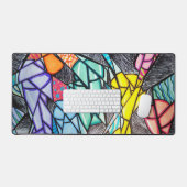 粉砕されたライト:ジオメトモダンリ抽象芸術 デスクマット (キーボード&マウス)