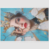 粉砕されたロイヤリティ抽象芸術アートデコパージュ 薄葉紙 (正面)