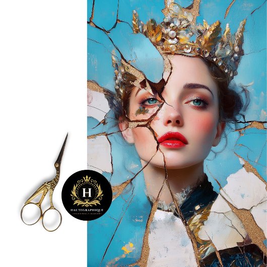 粉砕されたロイヤリティ抽象芸術アートデコパージュ 薄葉紙