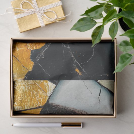 粉砕された反射抽象芸術アートデコパージュ 薄葉紙 (ギフト)