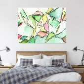 粉砕された夢の水の色とキャンバスアートのインク キャンバスプリント (インサイチュ (寝室))