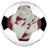 粉砕された大理石の抽象芸術モダンアート白いプラム サッカーボール (回転)