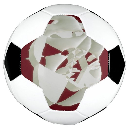 粉砕された大理石の抽象芸術モダンアート白いプラム サッカーボール (回転)