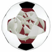 粉砕された大理石の抽象芸術モダンアート白いプラム サッカーボール (正面)