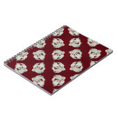 粉砕された大理石の抽象芸術モダンアート白いプラム ノートブック (左側)