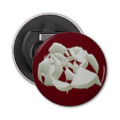 粉砕された大理石の抽象芸術モダンアート白いプラム 栓抜き (正面)