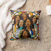 粉砕された天井とステンドグラスの夢 クッション (ブランケット)