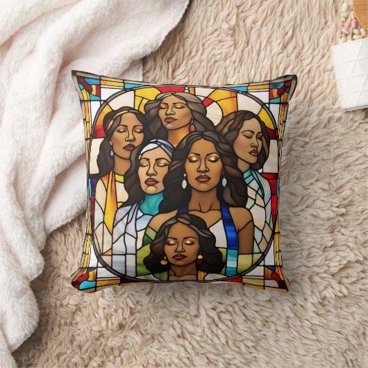 粉砕された天井とステンドグラスの夢 クッション (ブランケット)