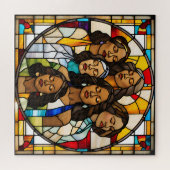 粉砕された天井とステンドグラスの夢 ジグソーパズル (横)