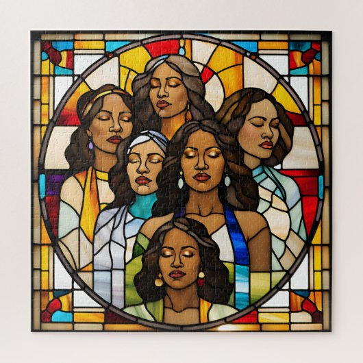 粉砕された天井とステンドグラスの夢 ジグソーパズル (縦)