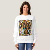 粉砕された天井とステンドグラスの夢 スウェットシャツ (正面フル)