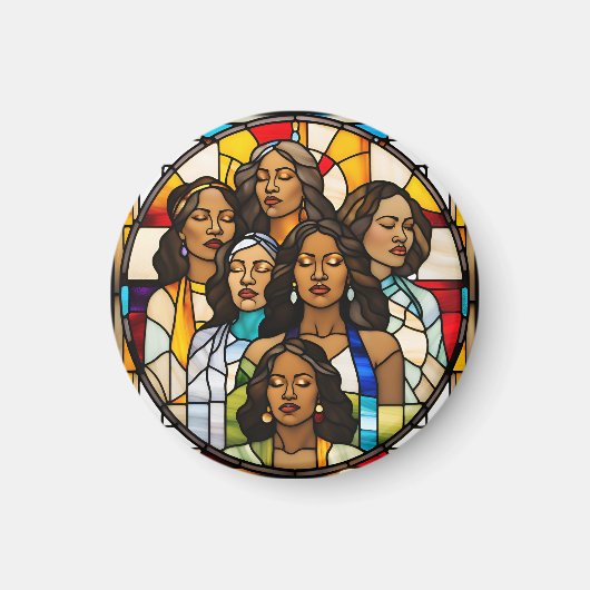 粉砕された天井とステンドグラスの夢 マグネット (正面)