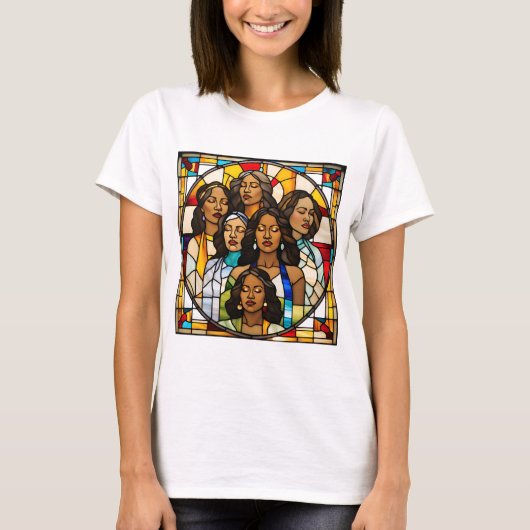 粉砕された天井とステンドグラスの夢 Tシャツ (正面)