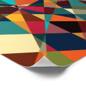 粉砕された幾何学中世紀モダン抽象芸術 ポスター (角)