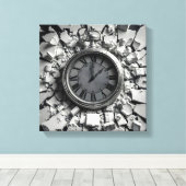 粉砕された時間 キャンバスプリント (インサイチュ (ウッドフロア))