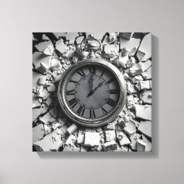 粉砕された時間 キャンバスプリント