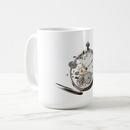 粉砕された時間 コーヒーマグカップ (正面左)