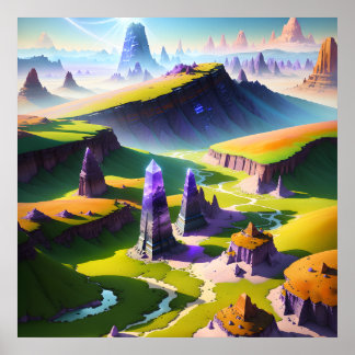 粉砕された紫色の地平線V2 ポスター