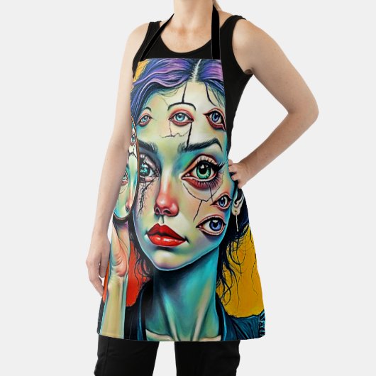 粉砕された自己反射アート エプロン (インサイチュ)