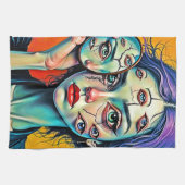 粉砕された自己反射アート キッチンタオル (横)