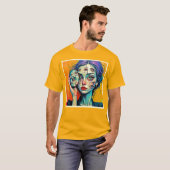 粉砕された自己反射アート Tシャツ (正面フル)