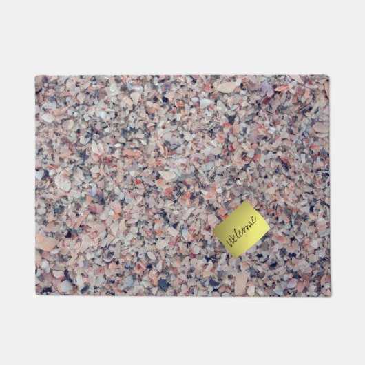 粉砕された貝殻ビーチ ドアマット (正面)