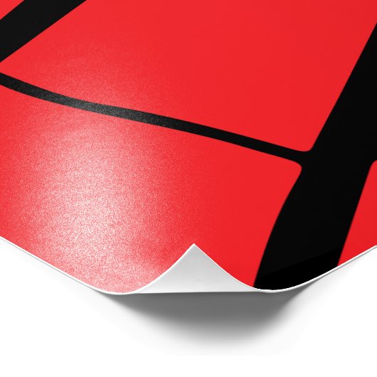 粉砕された赤い反射 フォトプリント (角)