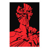 粉砕された赤い反射 フォトプリント (正面)